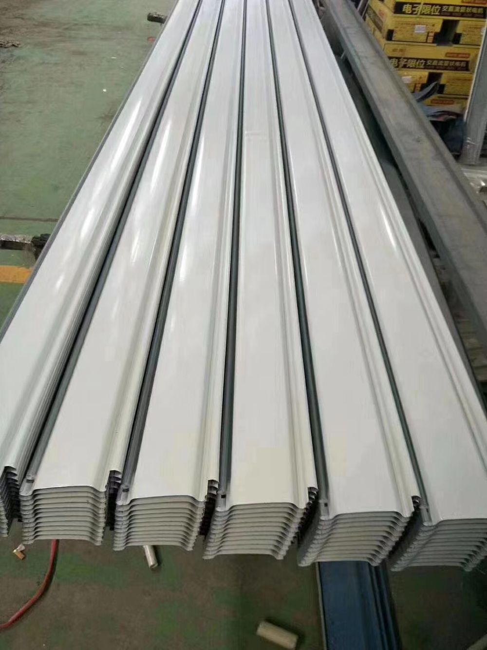 Roller shutter door slats stacked detail